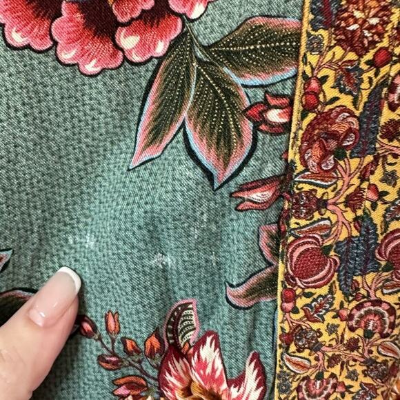 Farm Rio x Anthropologie | Palola Floral Peasant Blouse | Multi Green | Medium - Picture 7 of 15